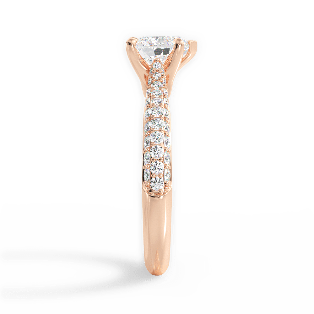 14kt Rose Gold/18kt Rose Gold/heart/side