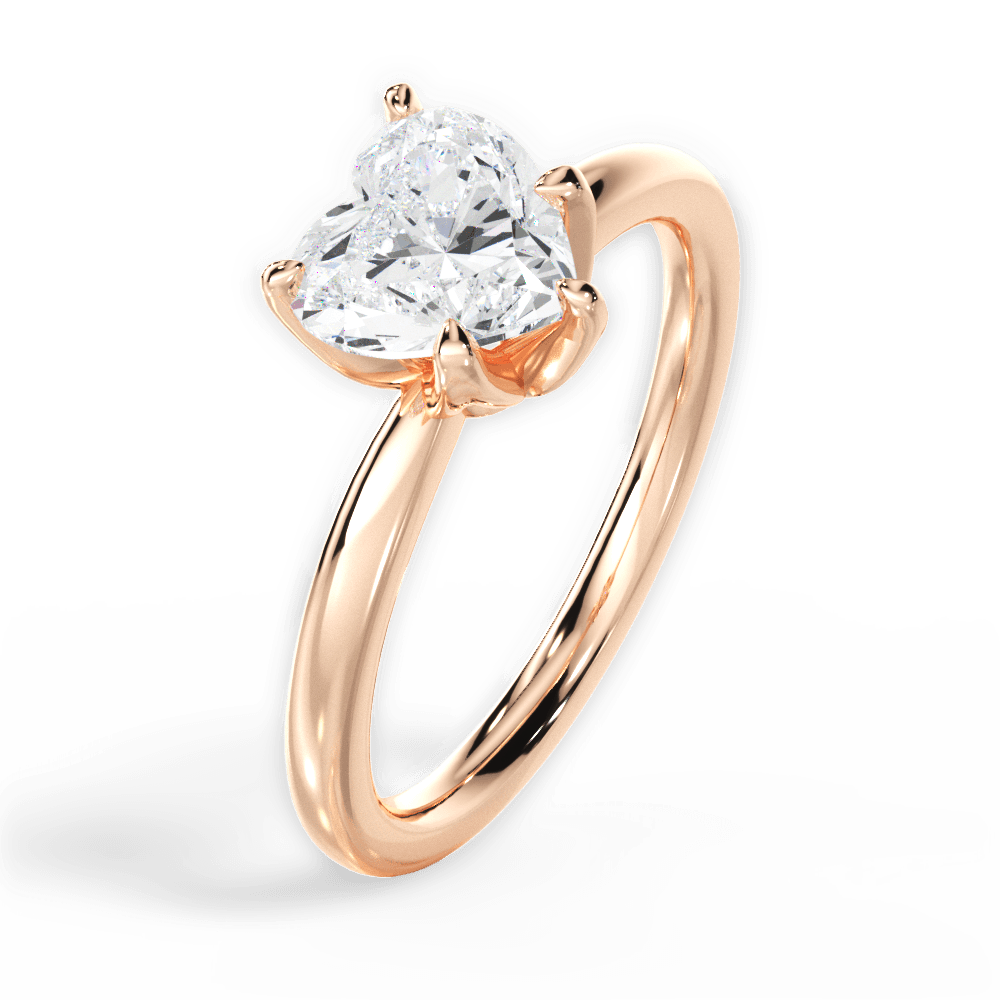 14kt Rose Gold/18kt Rose Gold/heart/side