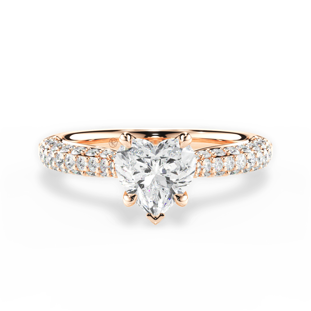 14kt Rose Gold/18kt Rose Gold/heart/top