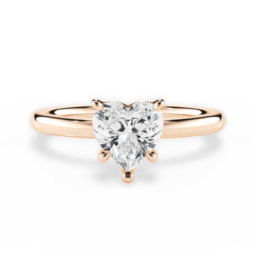 14kt Rose Gold/18kt Rose Gold/heart/top