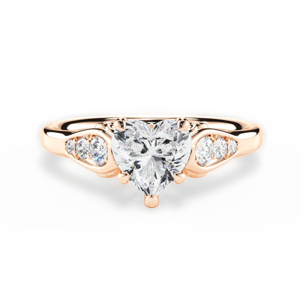 14kt Rose Gold/18kt Rose Gold/heart/top