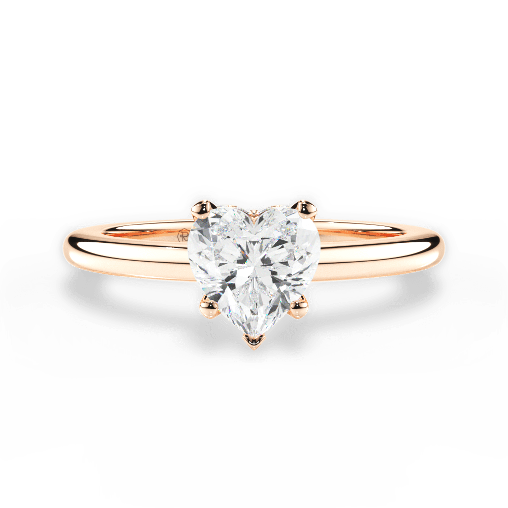 14kt Rose Gold/18kt Rose Gold/heart/top