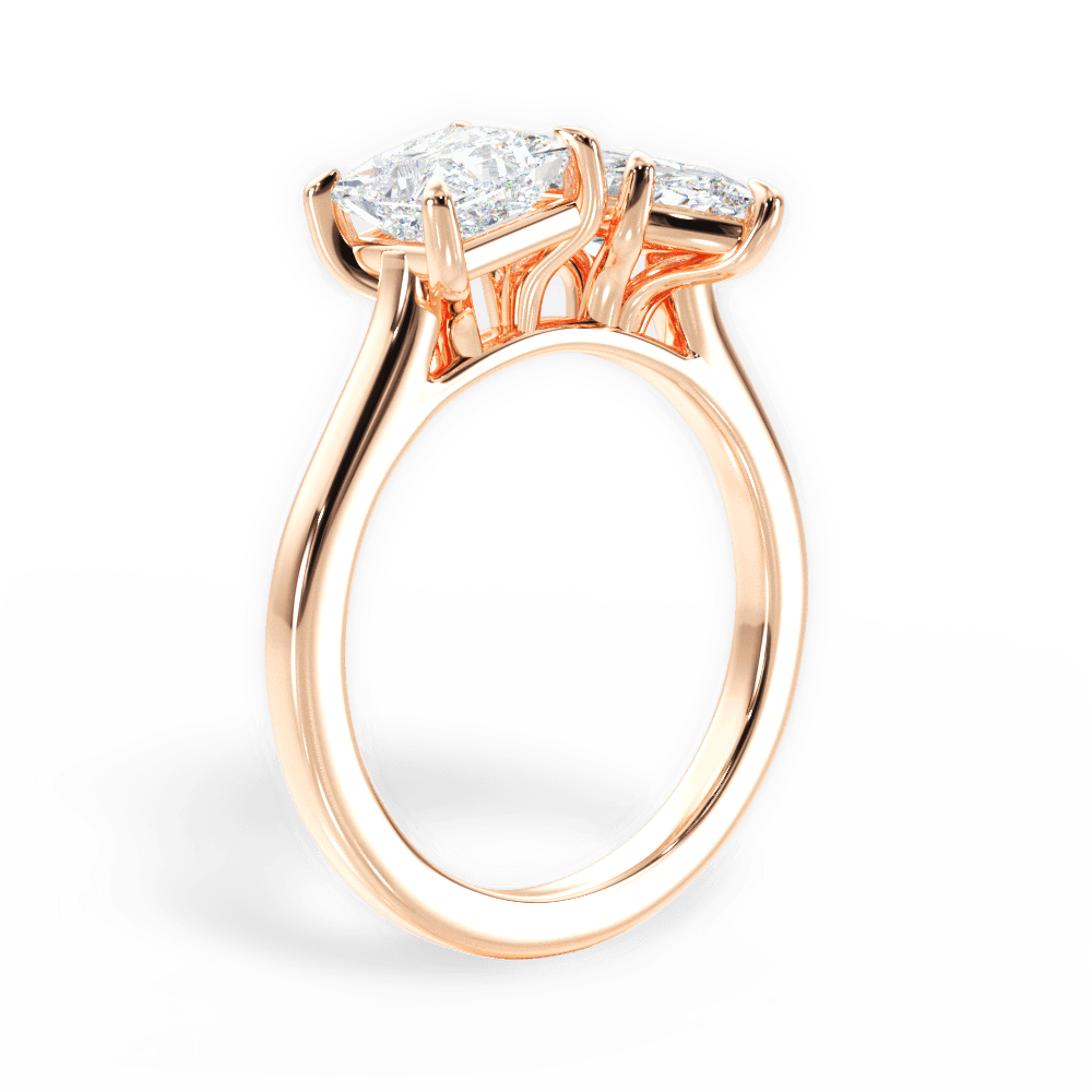 14kt Rose Gold/18kt Rose Gold/marquise/front