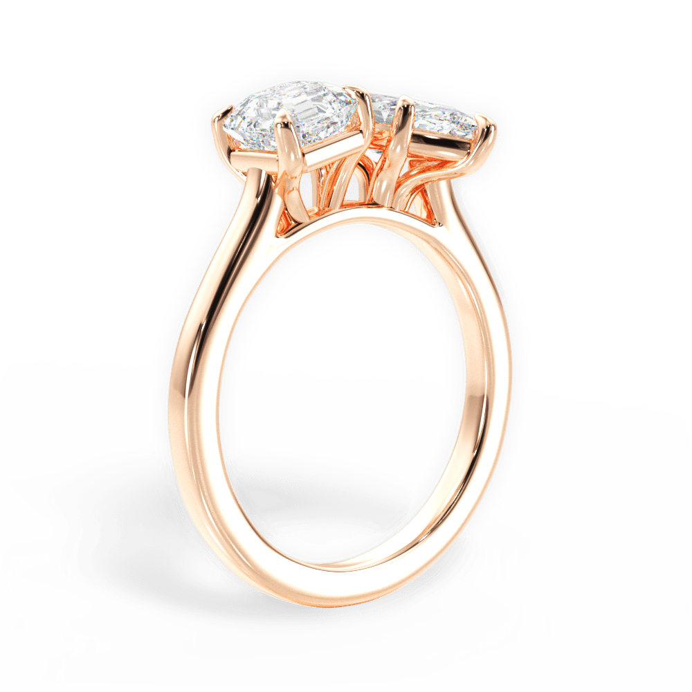 14kt Rose Gold/18kt Rose Gold/marquise/front