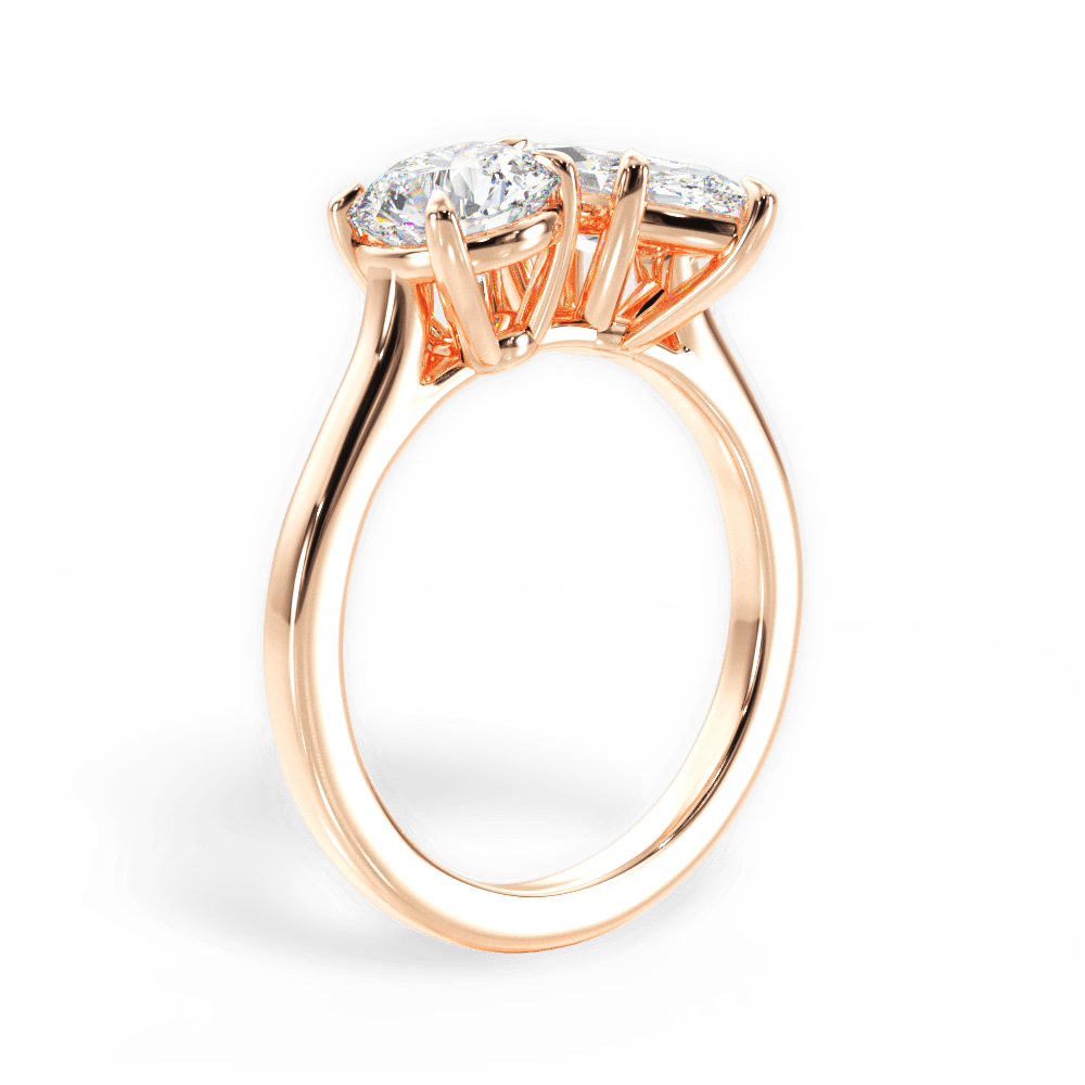 14kt Rose Gold/18kt Rose Gold/marquise/front