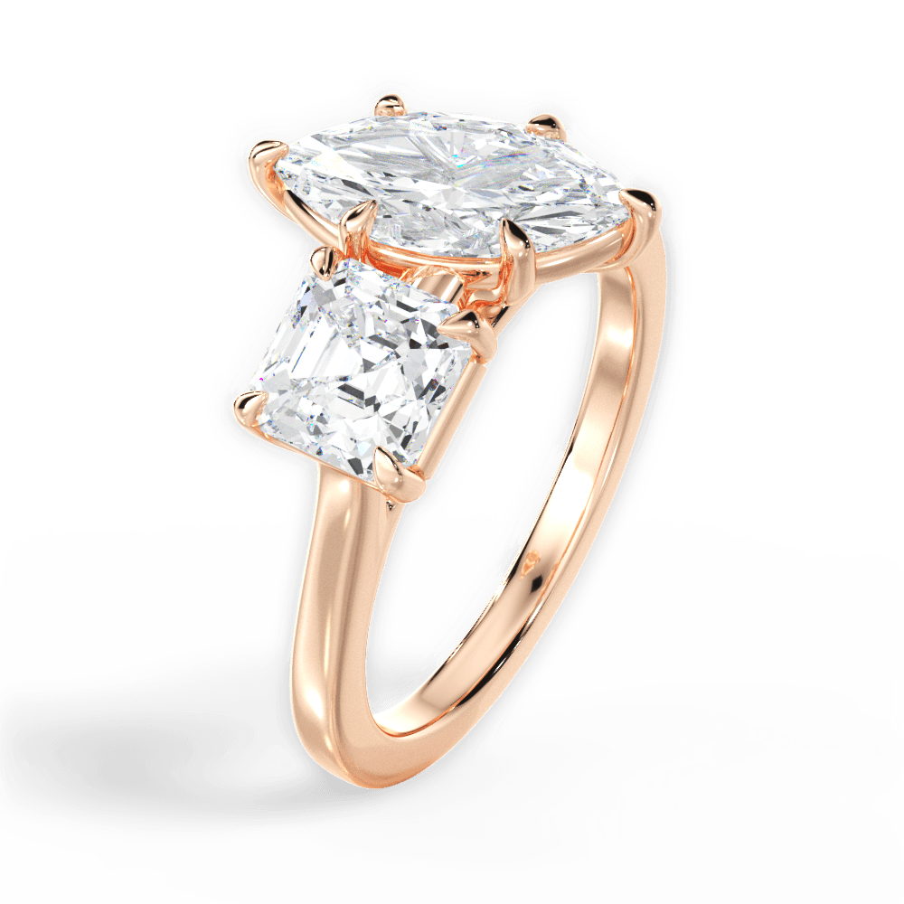 14kt Rose Gold/18kt Rose Gold/marquise/perspective