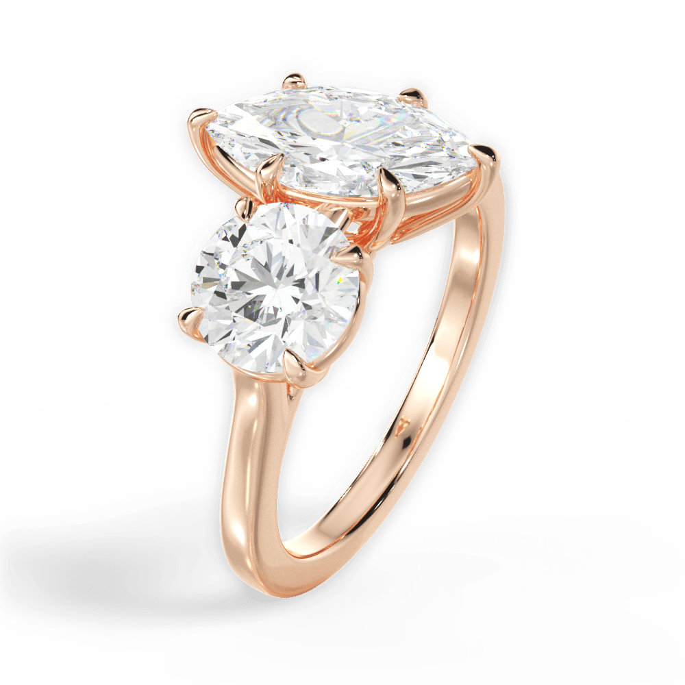 14kt Rose Gold/18kt Rose Gold/marquise/perspective