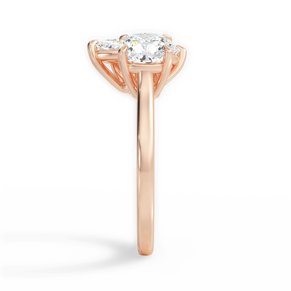 14kt Rose Gold/18kt Rose Gold/marquise/side