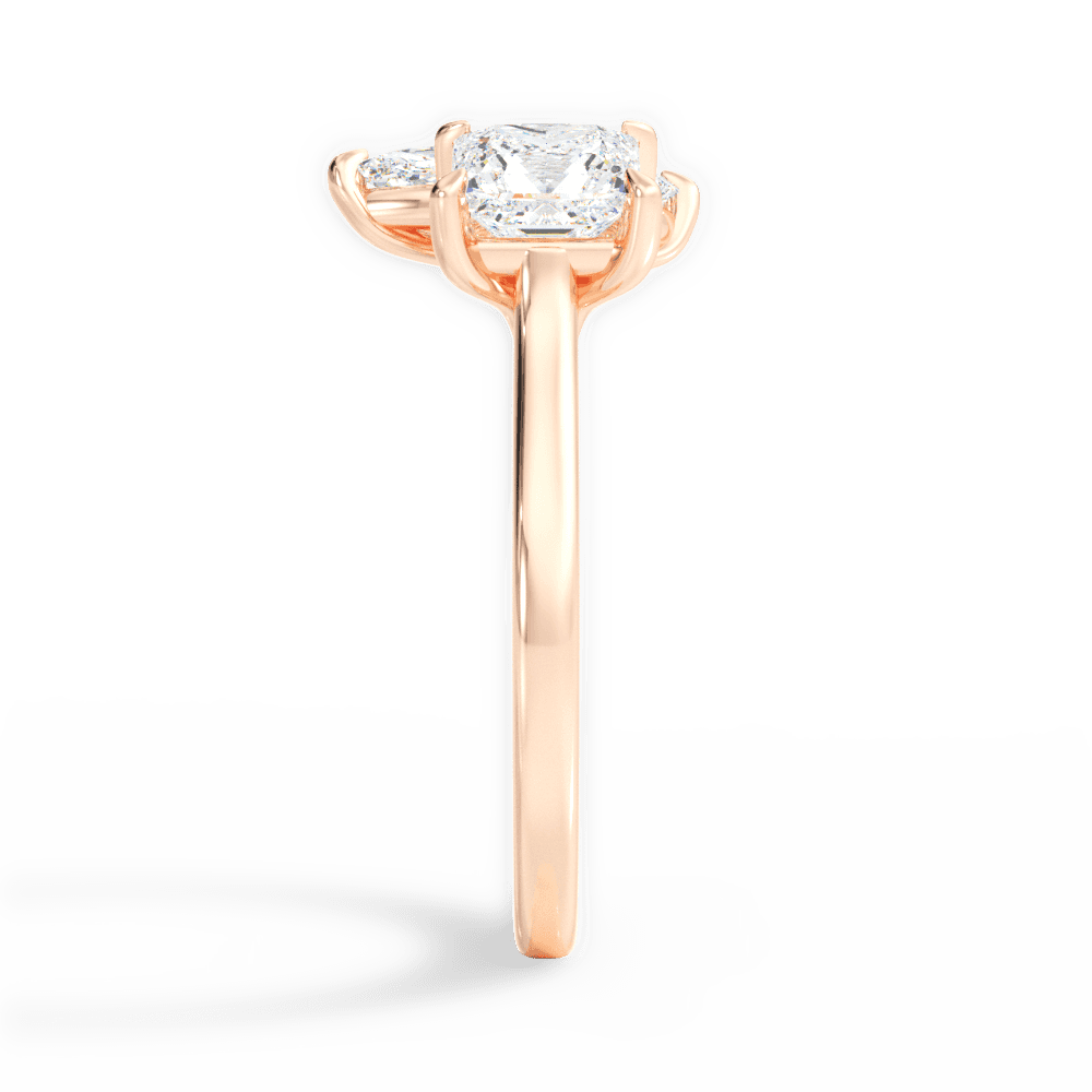 14kt Rose Gold/18kt Rose Gold/marquise/side