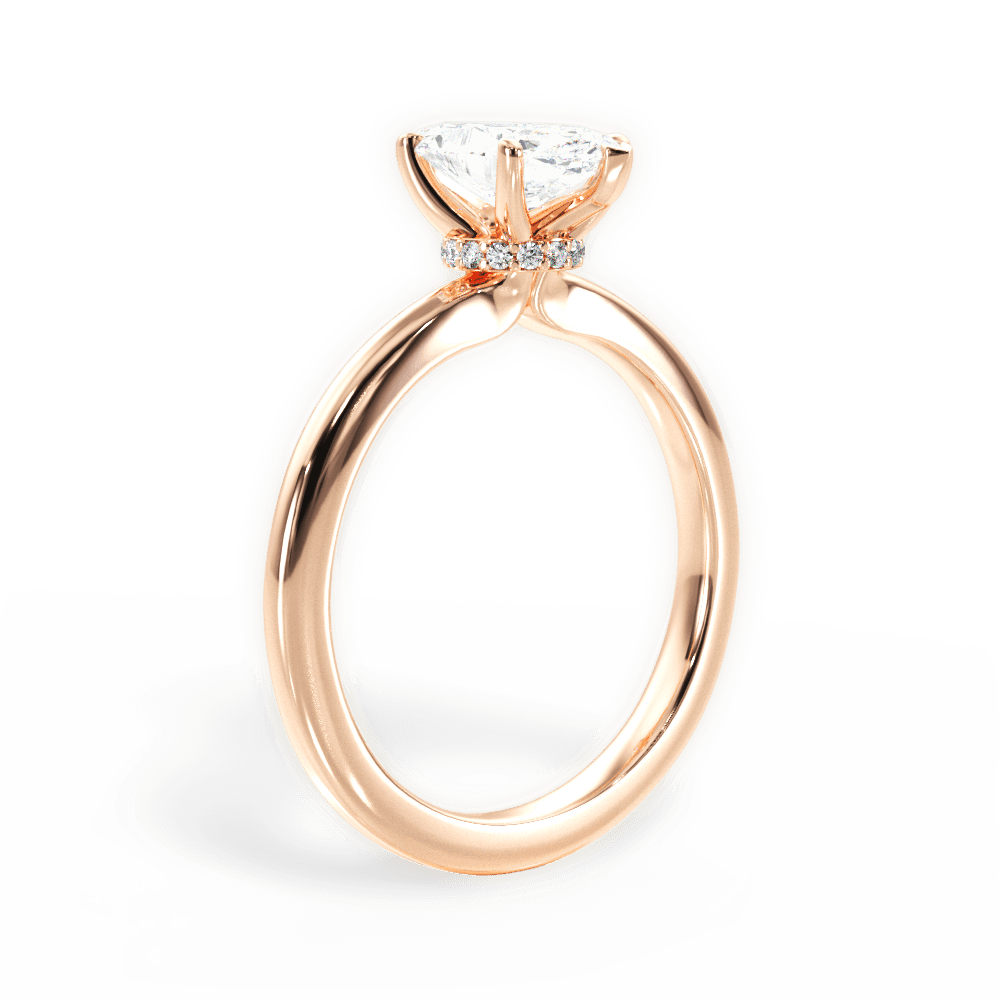 14kt Rose Gold/18kt Rose Gold/marquise/front