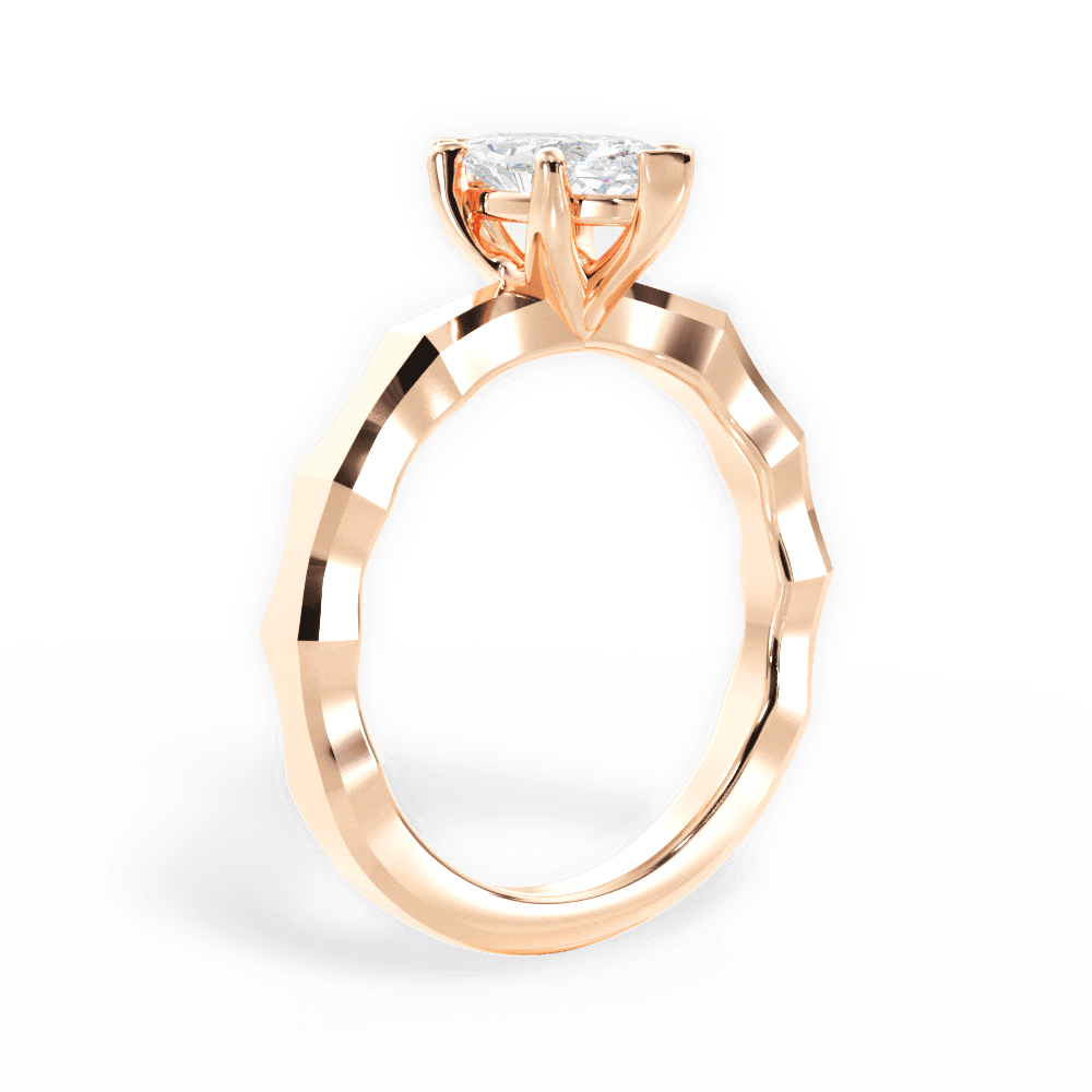 14kt Rose Gold/18kt Rose Gold/marquise/front