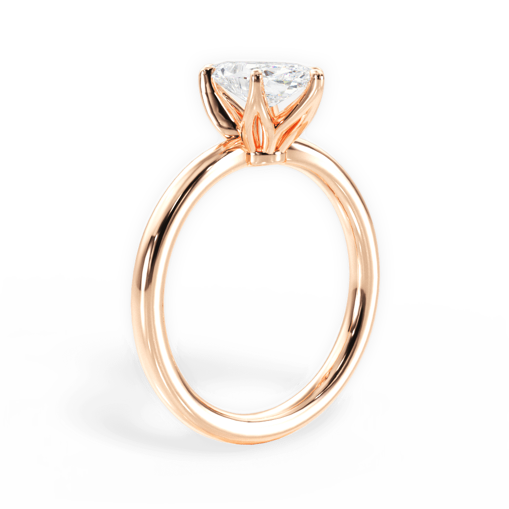 14kt Rose Gold/18kt Rose Gold/marquise/front