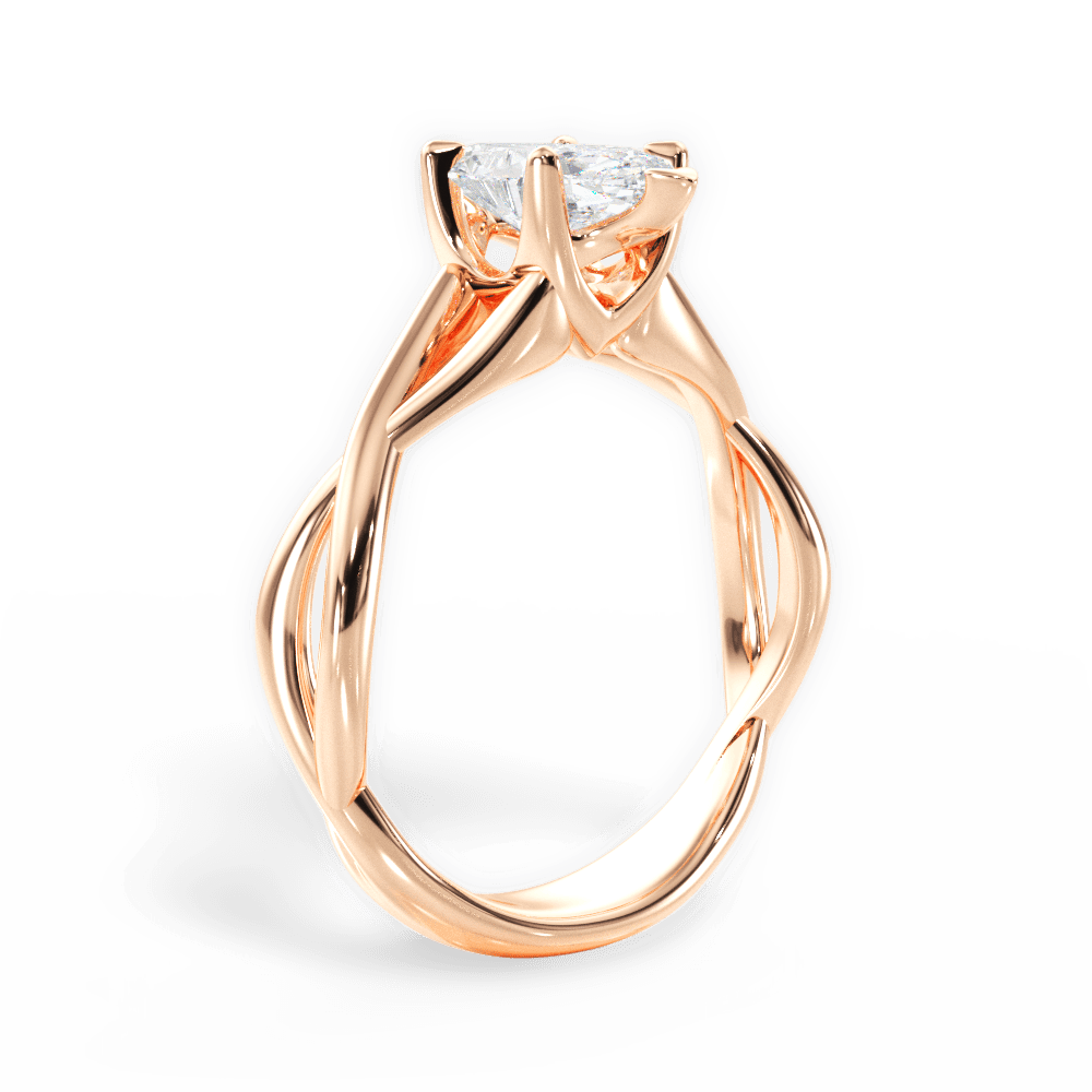 14kt Rose Gold/18kt Rose Gold/marquise/front