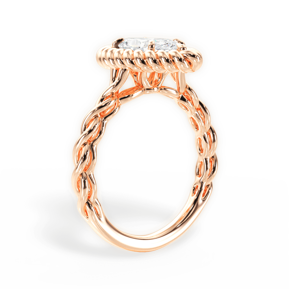 14kt Rose Gold/18kt Rose Gold/marquise/front