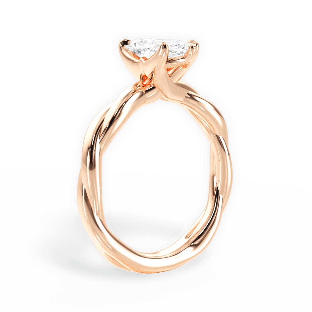 14kt Rose Gold/18kt Rose Gold/marquise/front