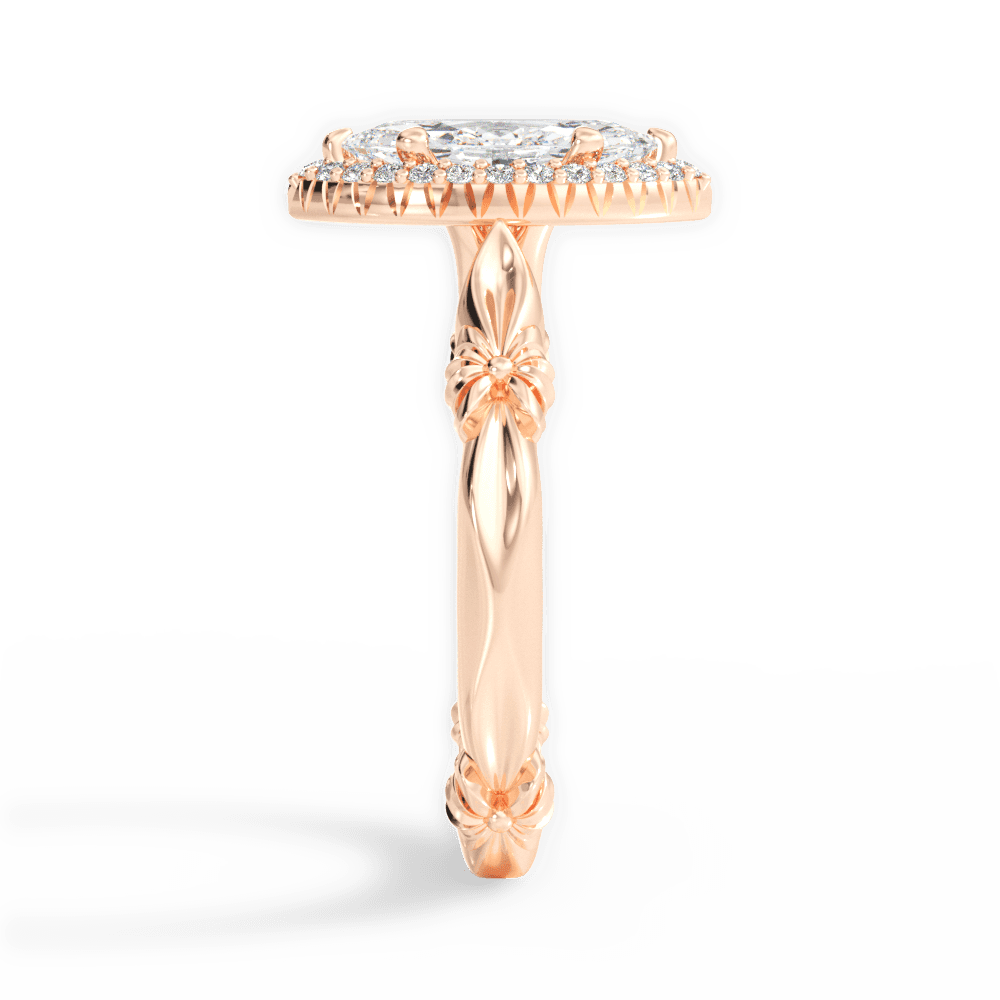 14kt Rose Gold/18kt Rose Gold/marquise/perspective
