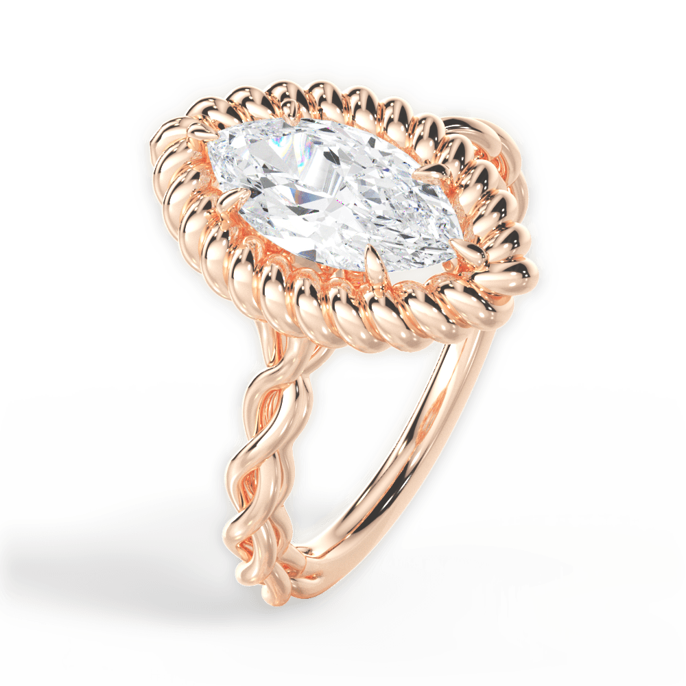 14kt Rose Gold/18kt Rose Gold/marquise/perspective