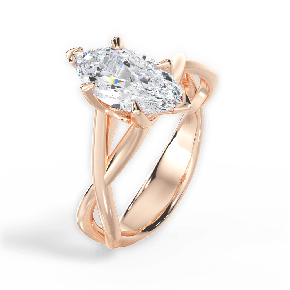 14kt Rose Gold/18kt Rose Gold/marquise/perspective