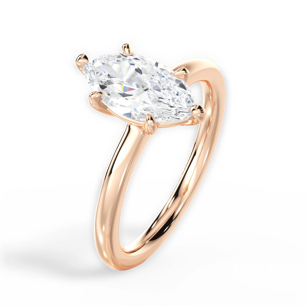 14kt Rose Gold/18kt Rose Gold/marquise/perspective