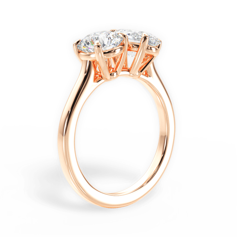 14kt Rose Gold/18kt Rose Gold/oval/front