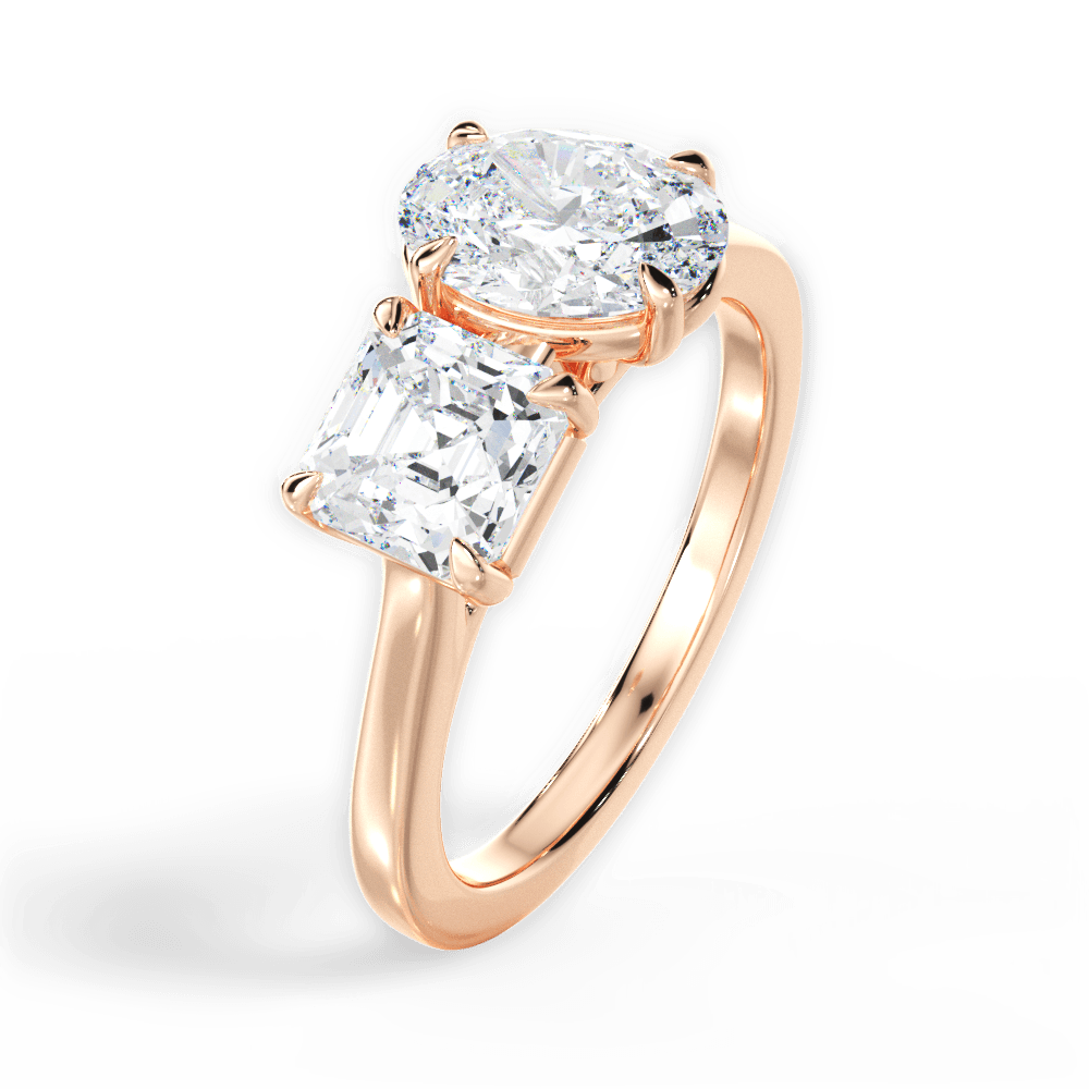 14kt Rose Gold/18kt Rose Gold/oval/perspective