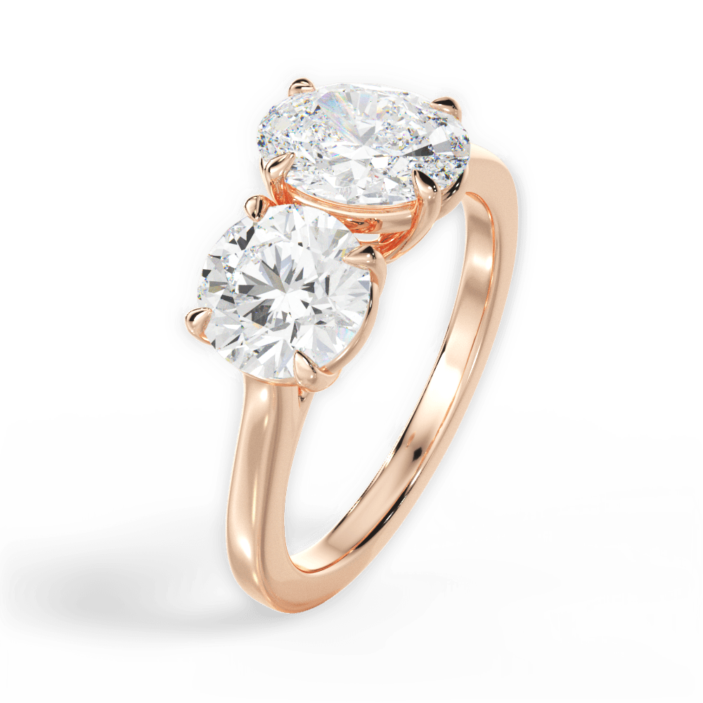 14kt Rose Gold/18kt Rose Gold/oval/perspective