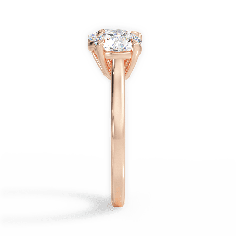 14kt Rose Gold/18kt Rose Gold/oval/side