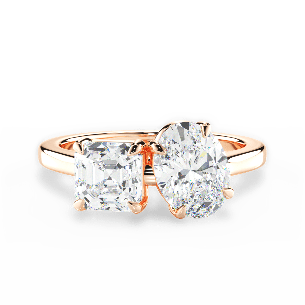 14kt Rose Gold/18kt Rose Gold/oval/top