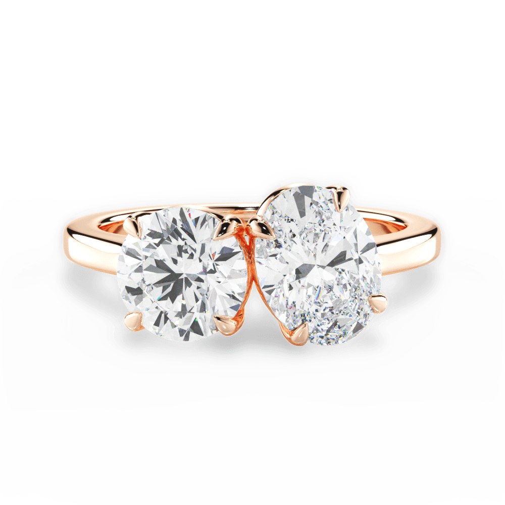 14kt Rose Gold/18kt Rose Gold/oval/top