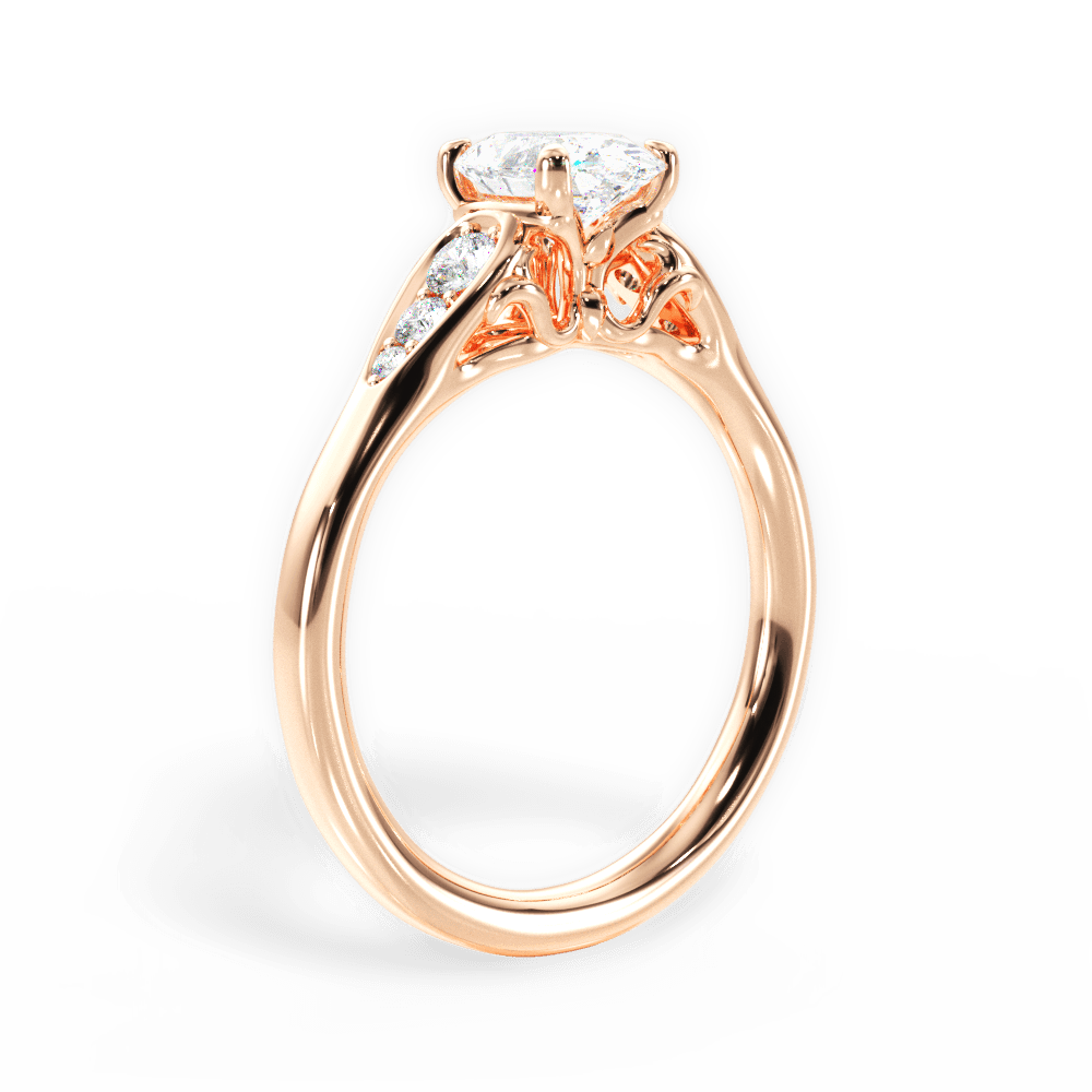 14kt Rose Gold/18kt Rose Gold/oval/front