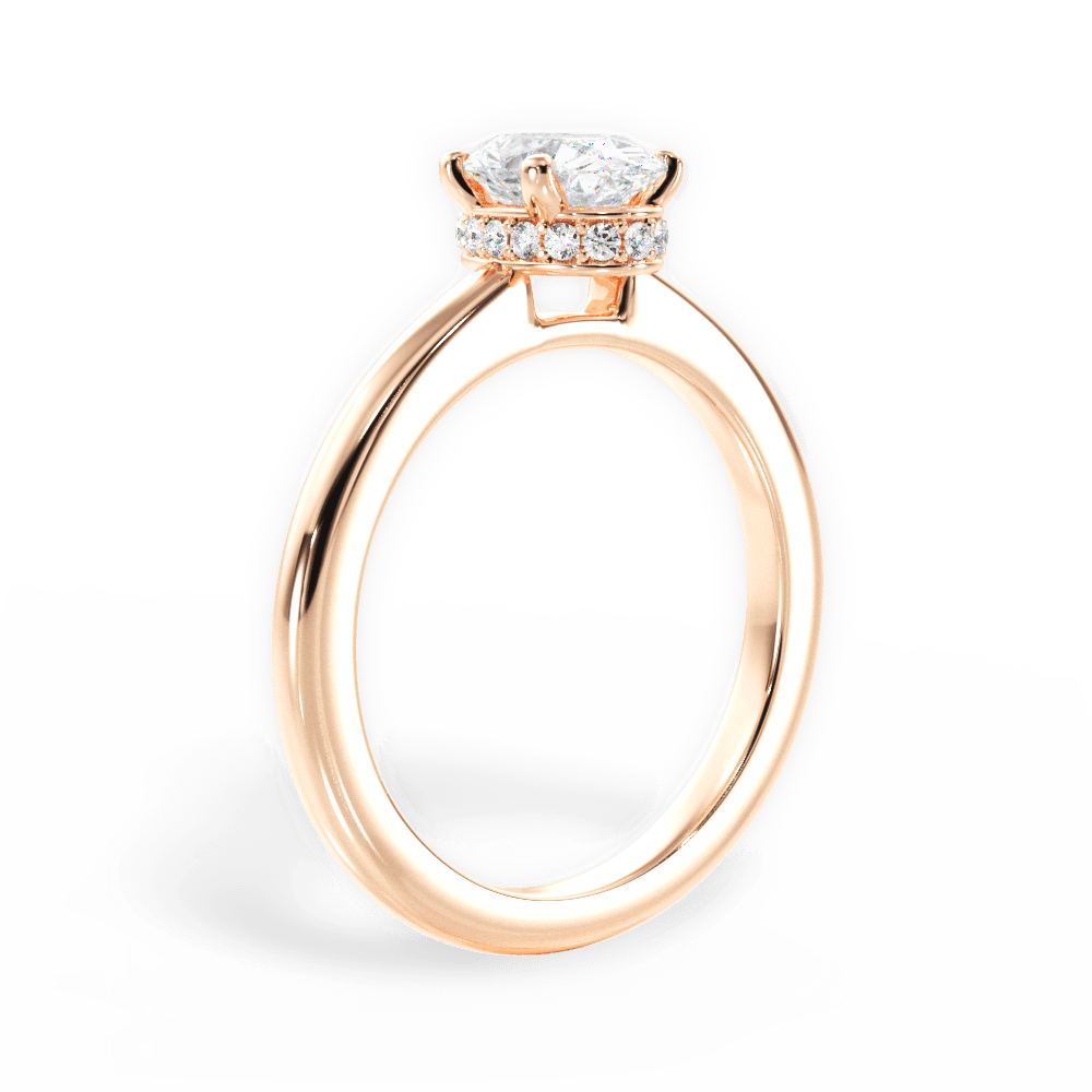 14kt Rose Gold/18kt Rose Gold/oval/front
