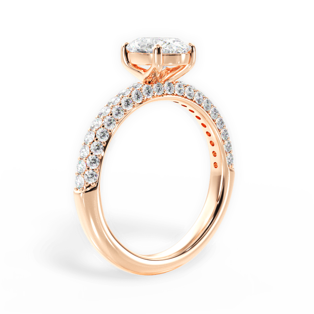 14kt Rose Gold/18kt Rose Gold/oval/front