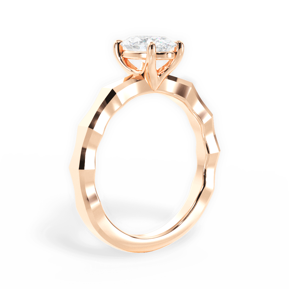 14kt Rose Gold/18kt Rose Gold/oval/front