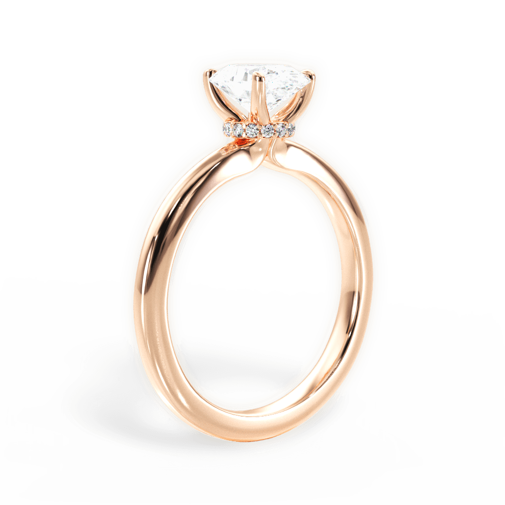 14kt Rose Gold/18kt Rose Gold/oval/front