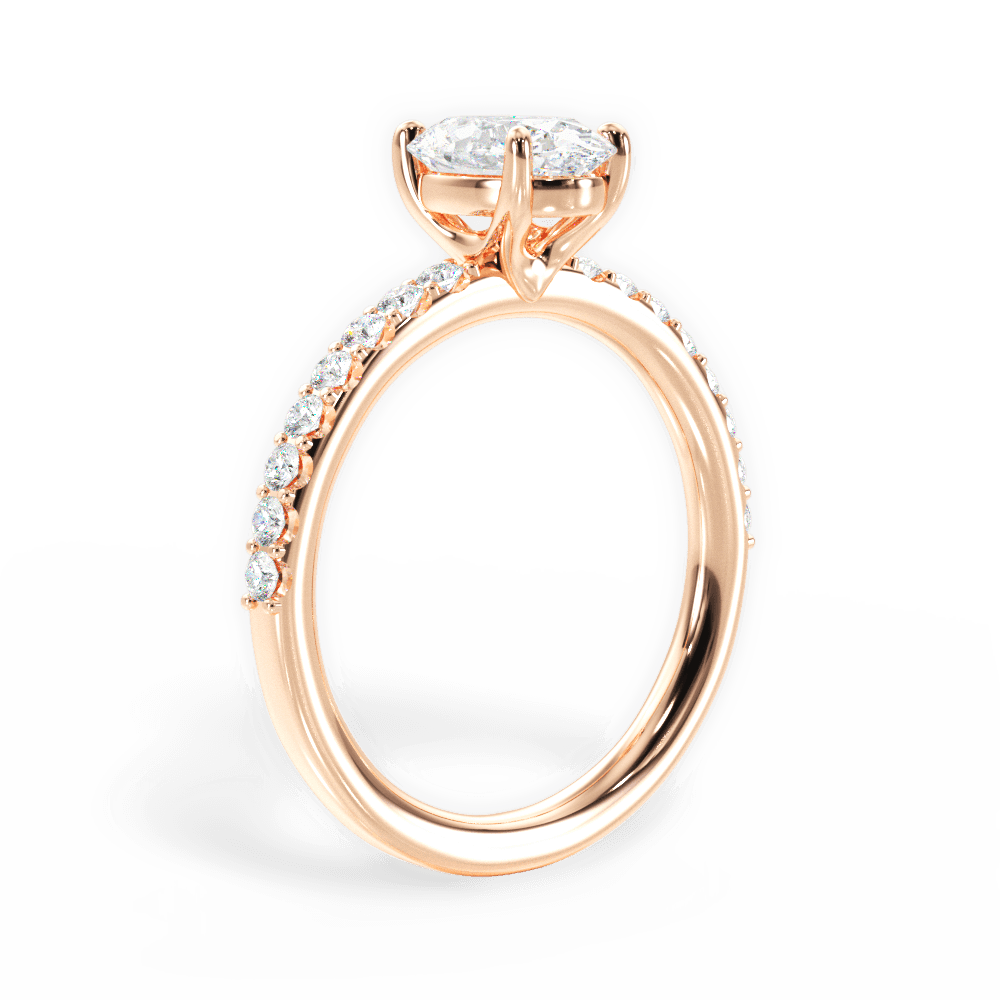 14kt Rose Gold/18kt Rose Gold/oval/front