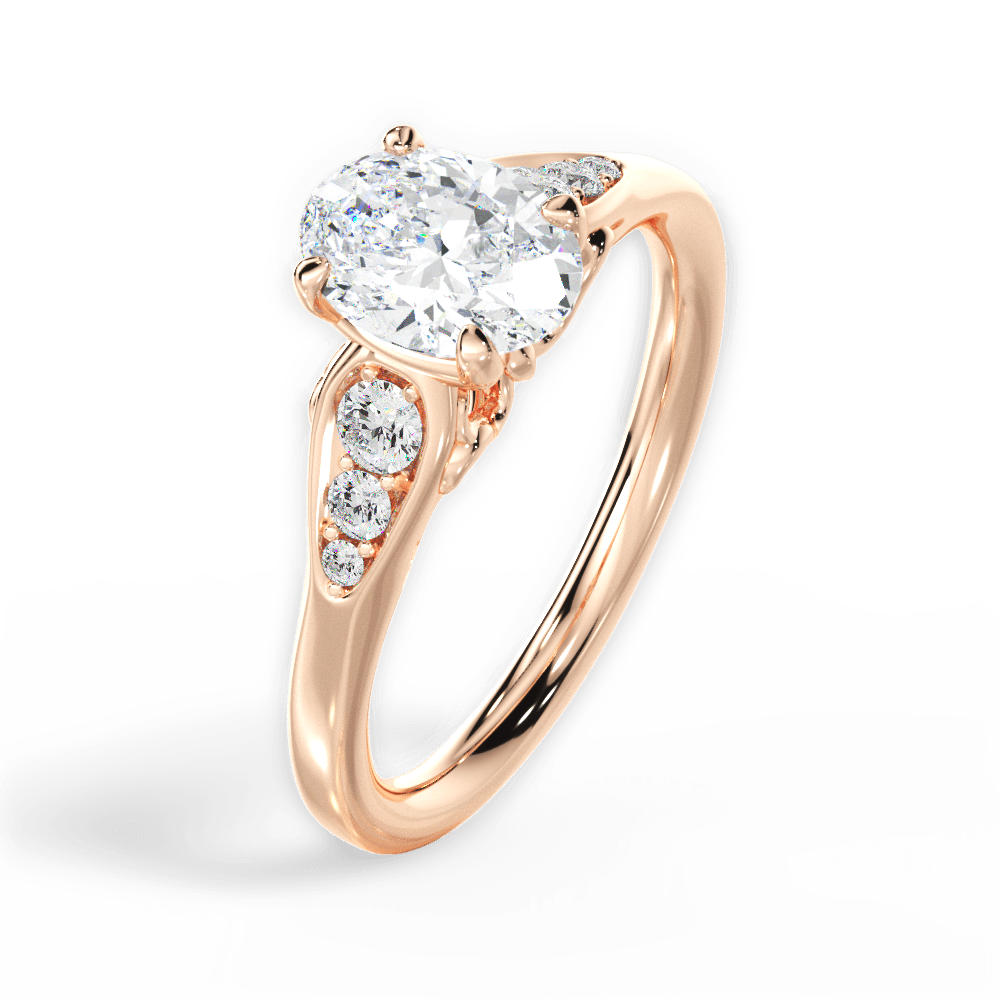 14kt Rose Gold/18kt Rose Gold/oval/perspective