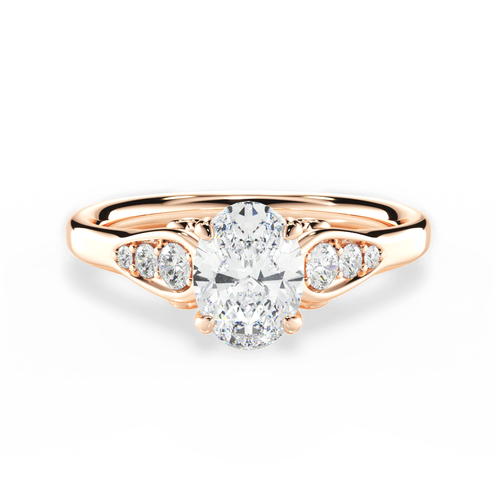 14kt Rose Gold/18kt Rose Gold/oval/top