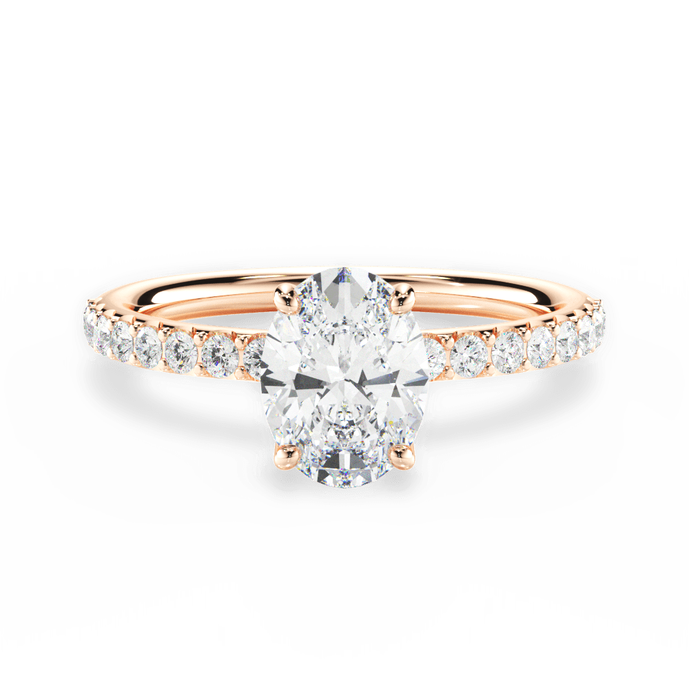 14kt Rose Gold/18kt Rose Gold/oval/top