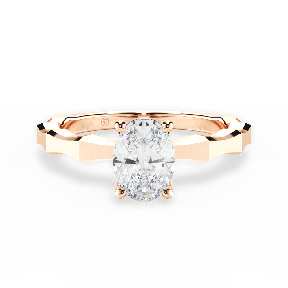 14kt Rose Gold/18kt Rose Gold/oval/top