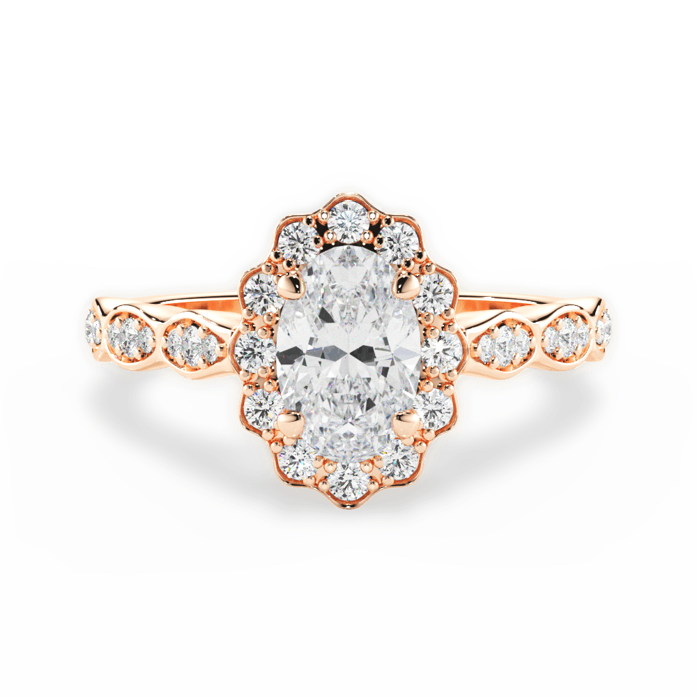 14kt Rose Gold/18kt Rose Gold/oval/top