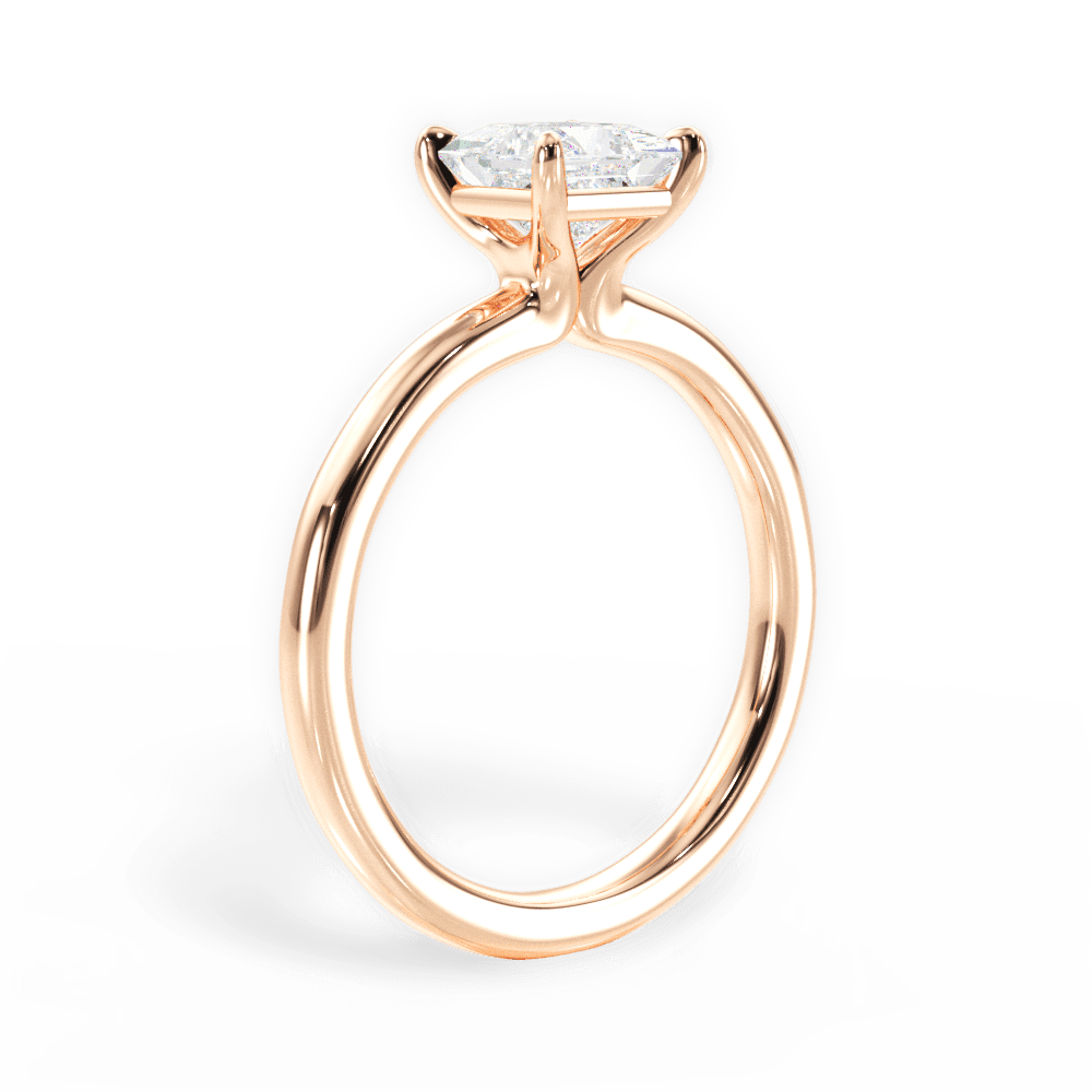 14kt Rose Gold/18kt Rose Gold/princess/front