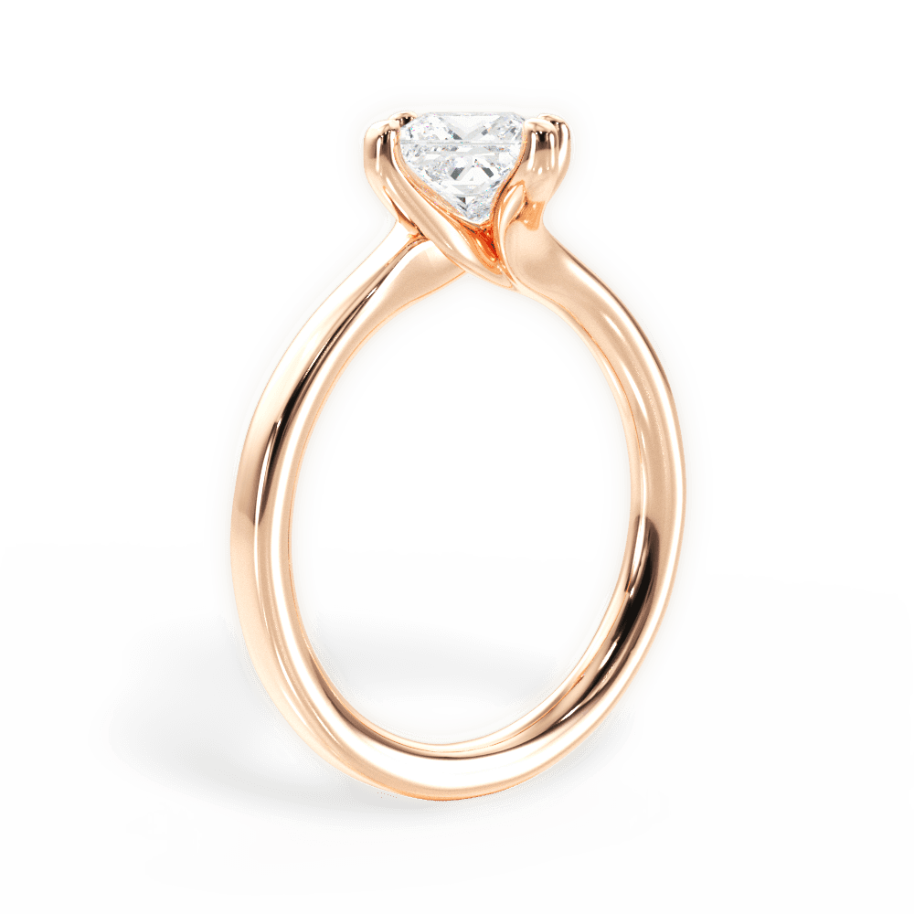 14kt Rose Gold/18kt Rose Gold/princess/front