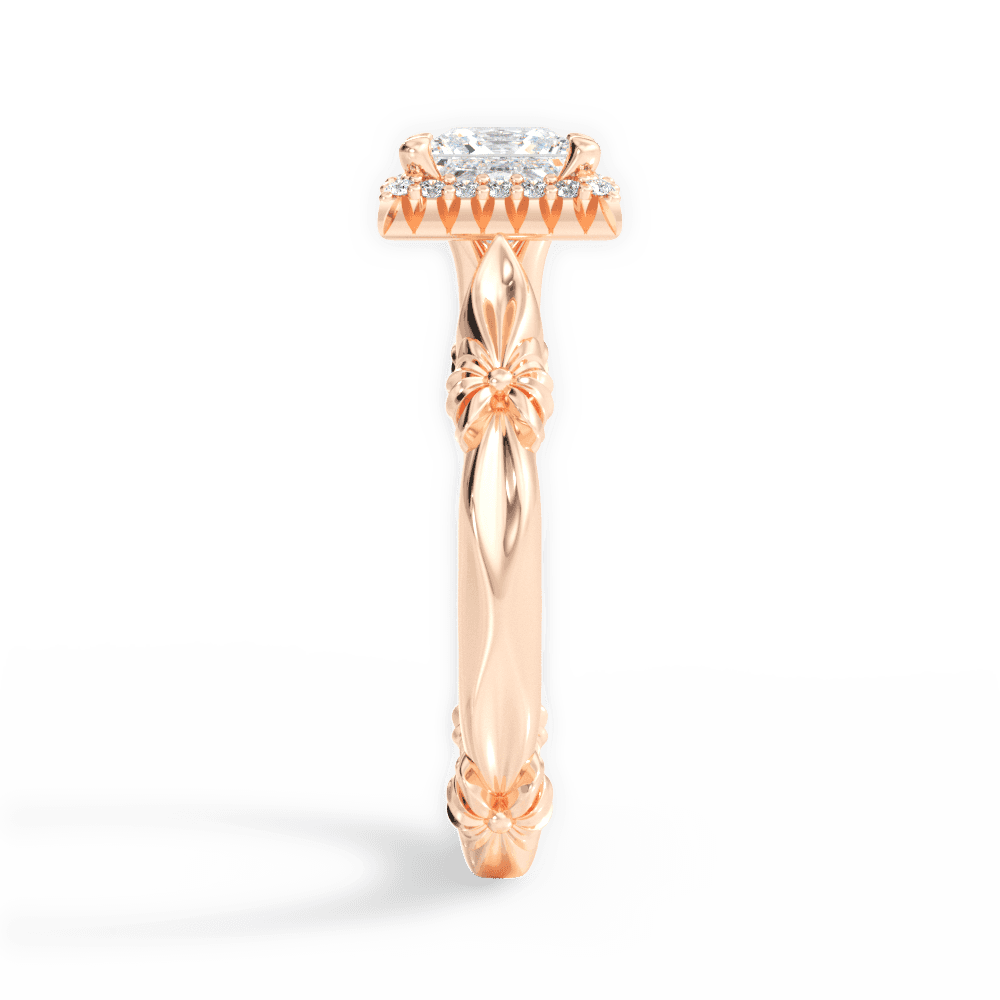 14kt Rose Gold/18kt Rose Gold/princess/perspective