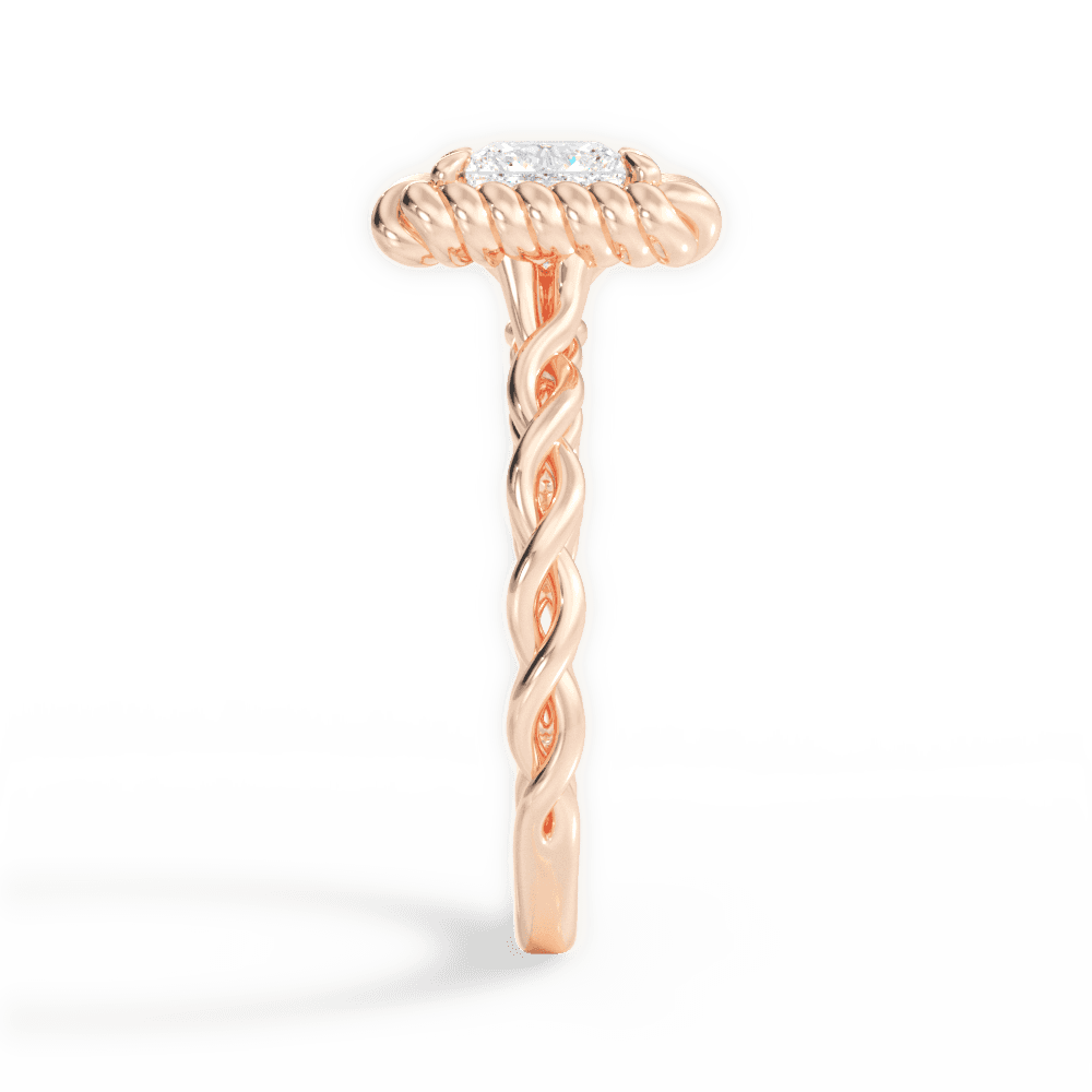 14kt Rose Gold/18kt Rose Gold/princess/side