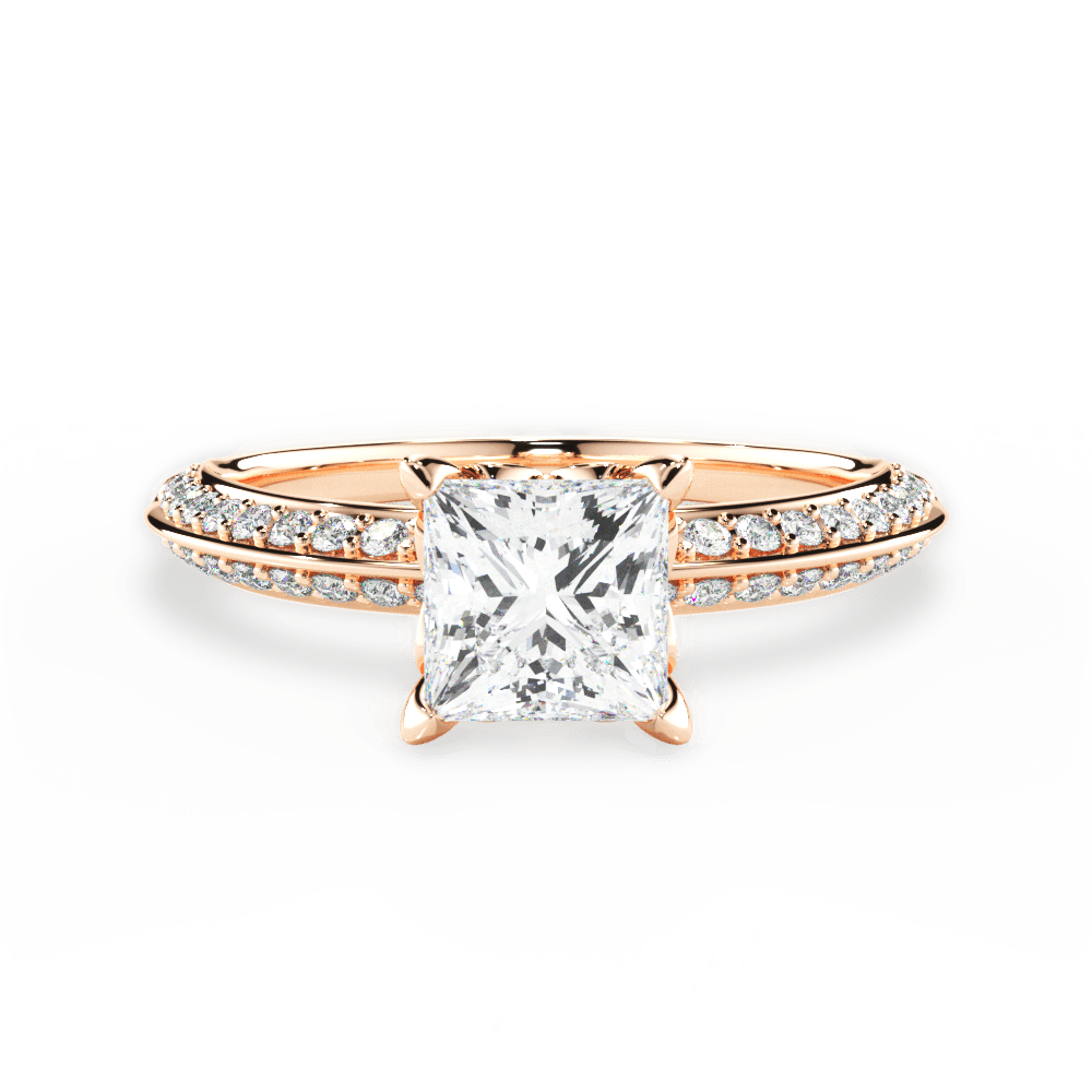 14kt Rose Gold/18kt Rose Gold/princess/top