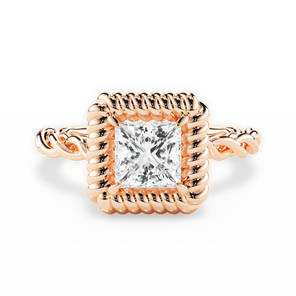 14kt Rose Gold/18kt Rose Gold/princess/top