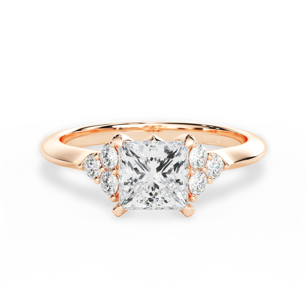 14kt Rose Gold/18kt Rose Gold/princess/top