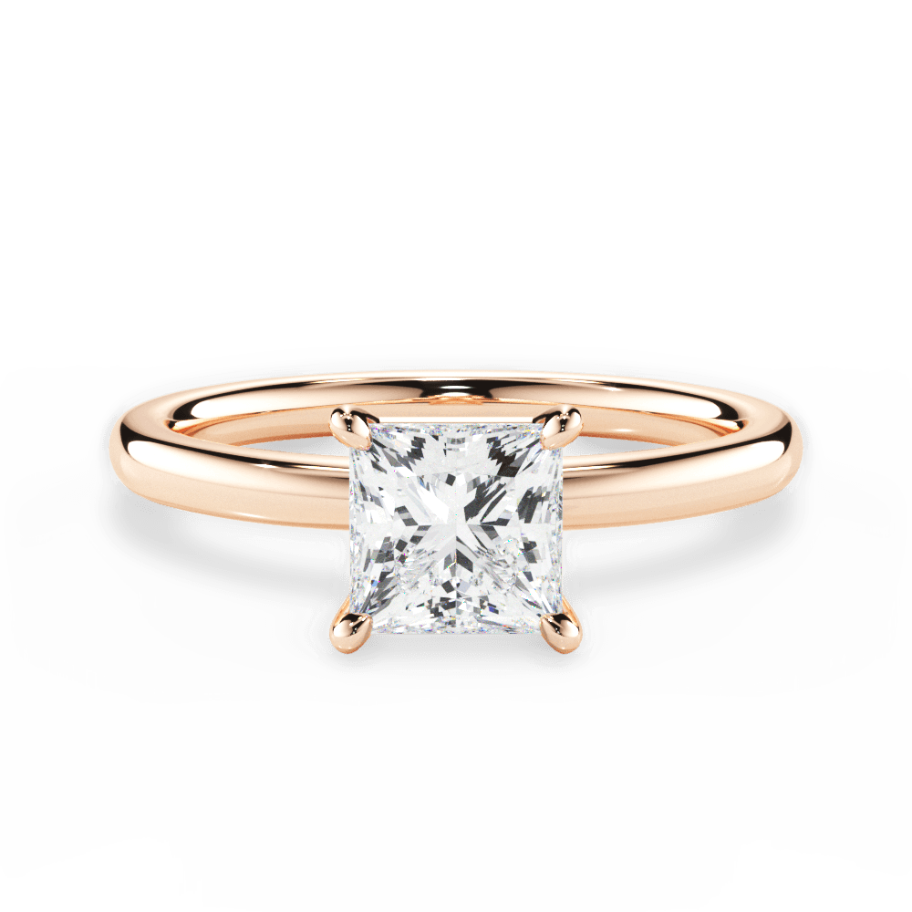 14kt Rose Gold/18kt Rose Gold/princess/top