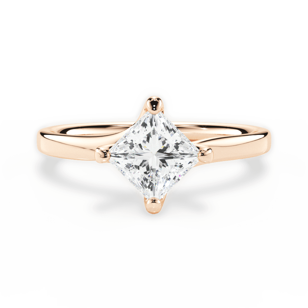 14kt Rose Gold/18kt Rose Gold/princess/top