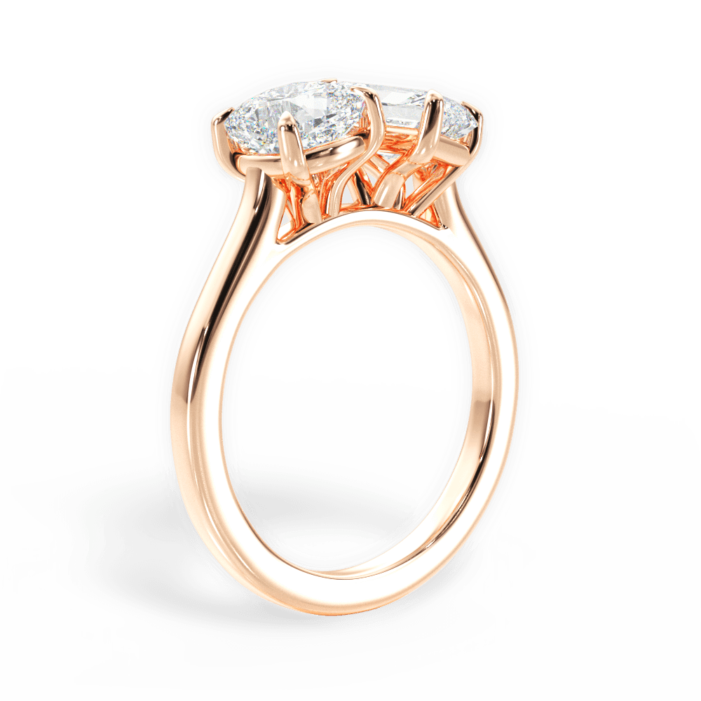 14kt Rose Gold/18kt Rose Gold/radiant/front